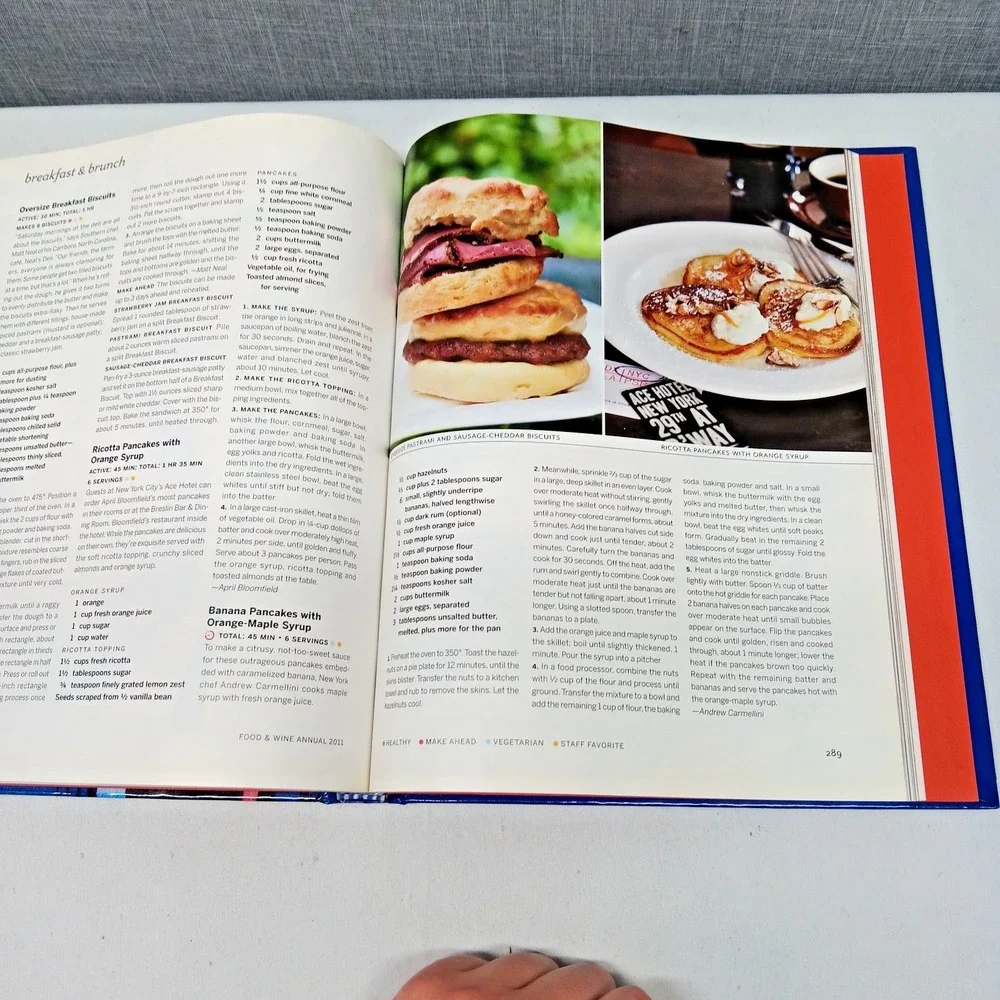 Food & Wine Annual Cookbook 2011 Hardcover 700 Recipes Gourmet Grilling‎ Wine